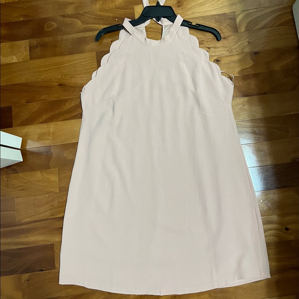 Light pink scalloped dress